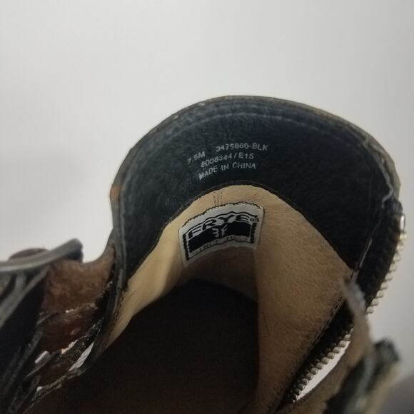 Frye | Ankle Boots Leather 7.5 Black Ray Belted - Picture 4 of 4